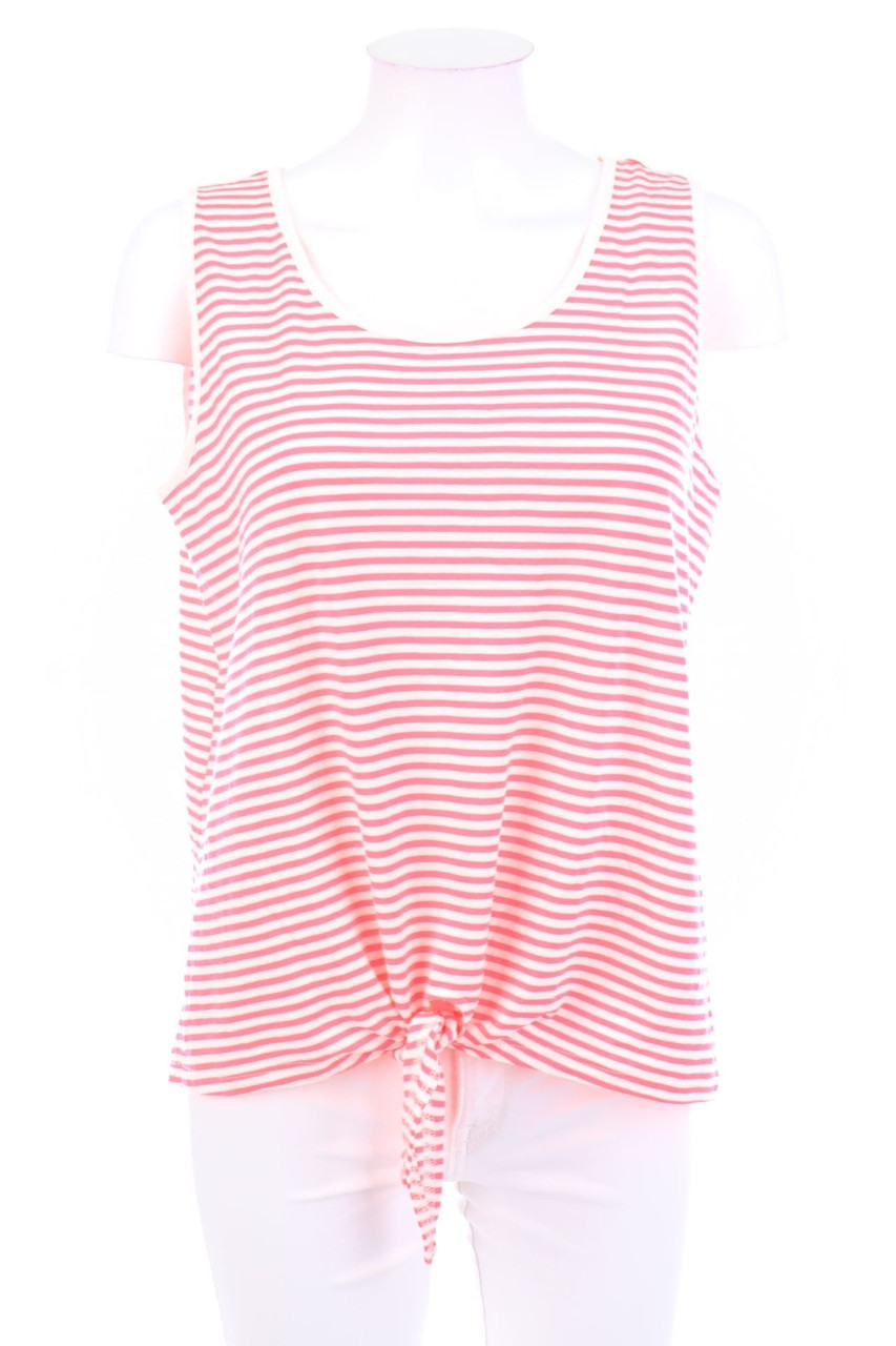 Ohne Label - Tanktop mit Streifen zum Knoten - L