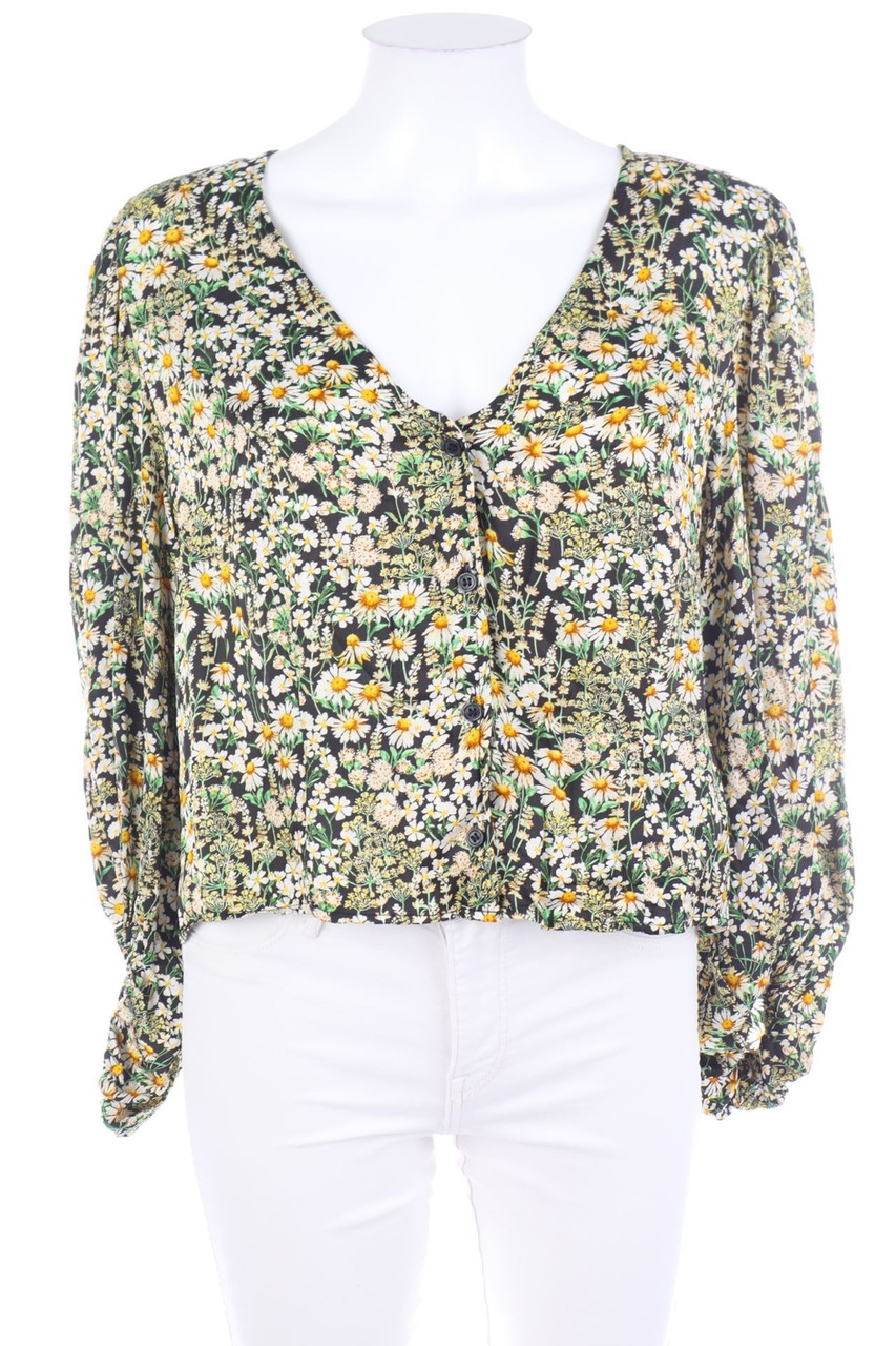 Ohne Label - Bluse mit Blumen-Print - D 42