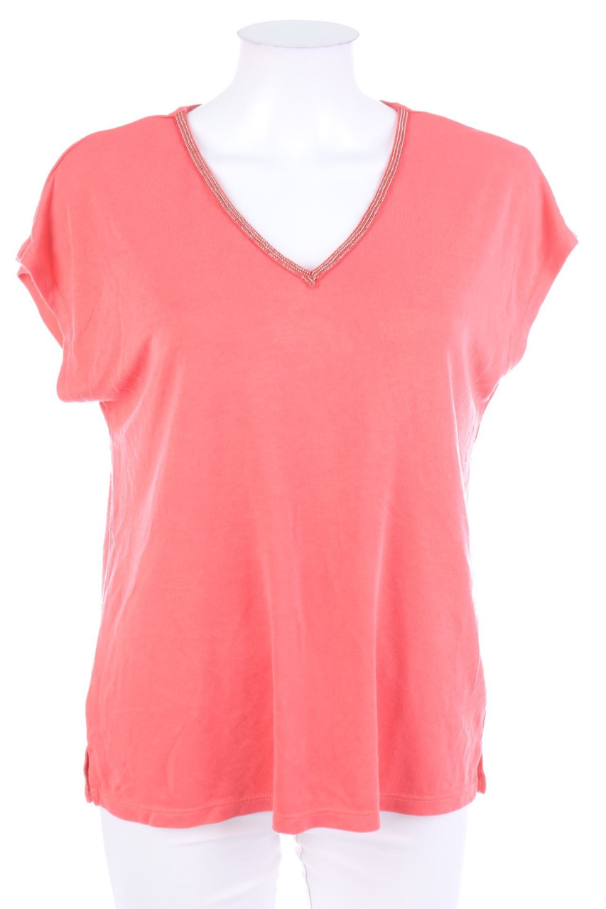 Ohne Label - Kurzarm-Shirt mit Perlen - M