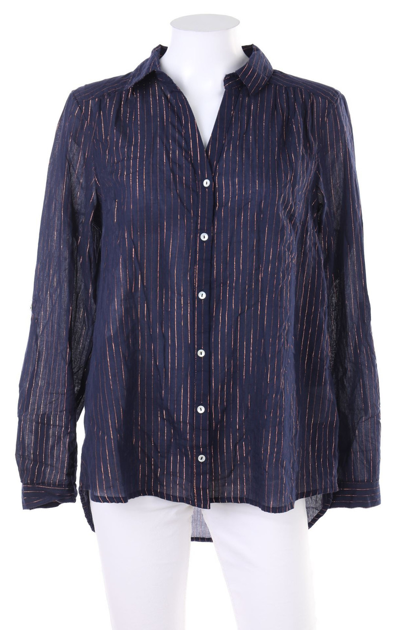 LH by LA HALLE - Bluse mit Krempel-Ärmeln - D 42