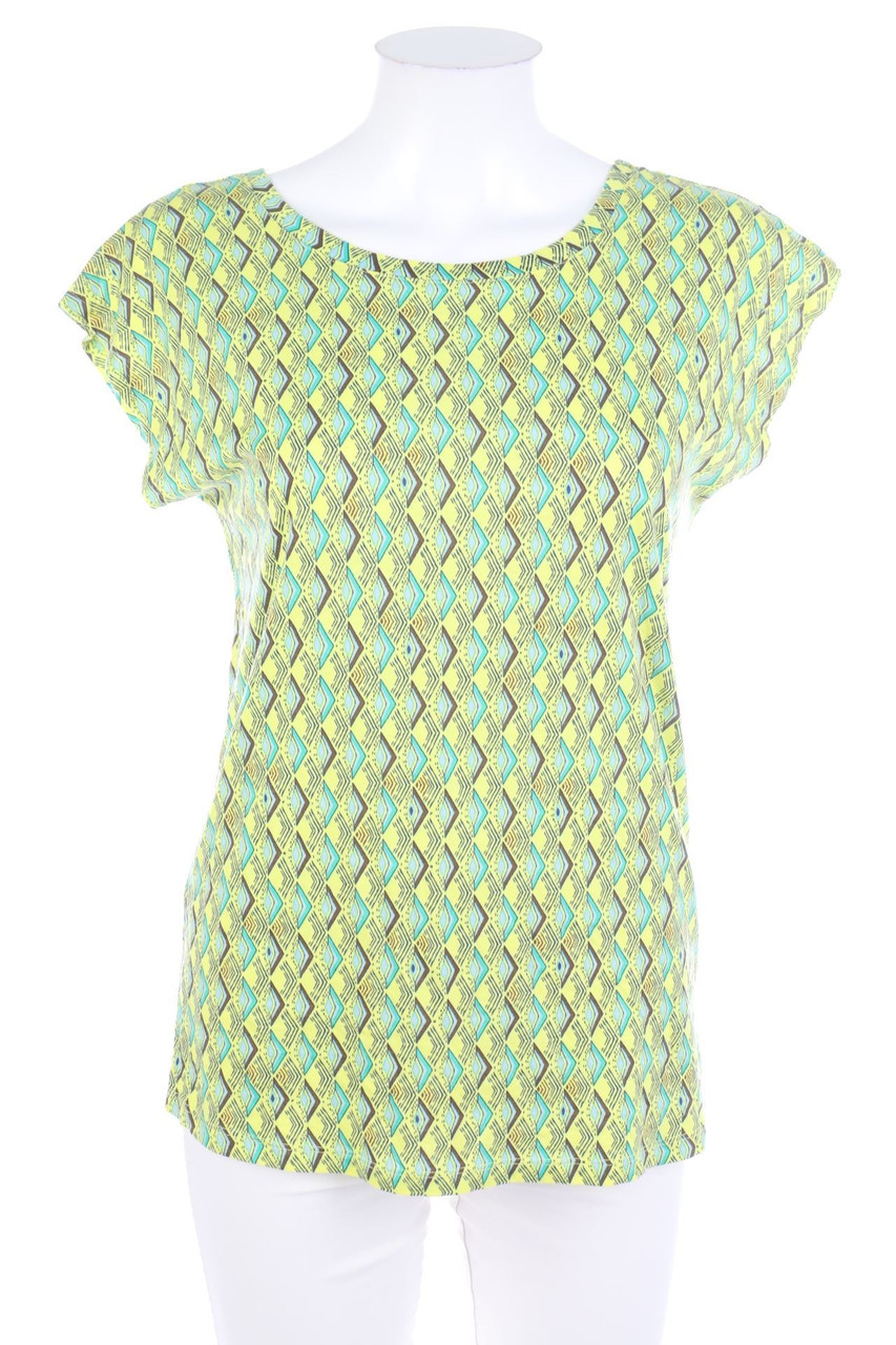 Ohne Label - Print-Kurzarm-Shirt mit Cut-out - D 38