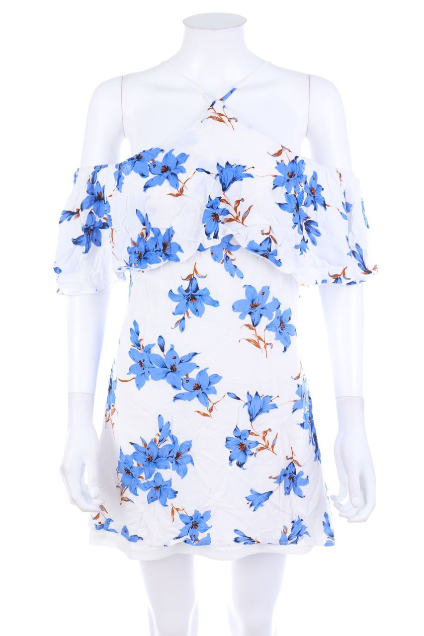 Parisian Collection - Cold-Shoulder-Minikleid aus Viskose mit Blumen-Print - D 34