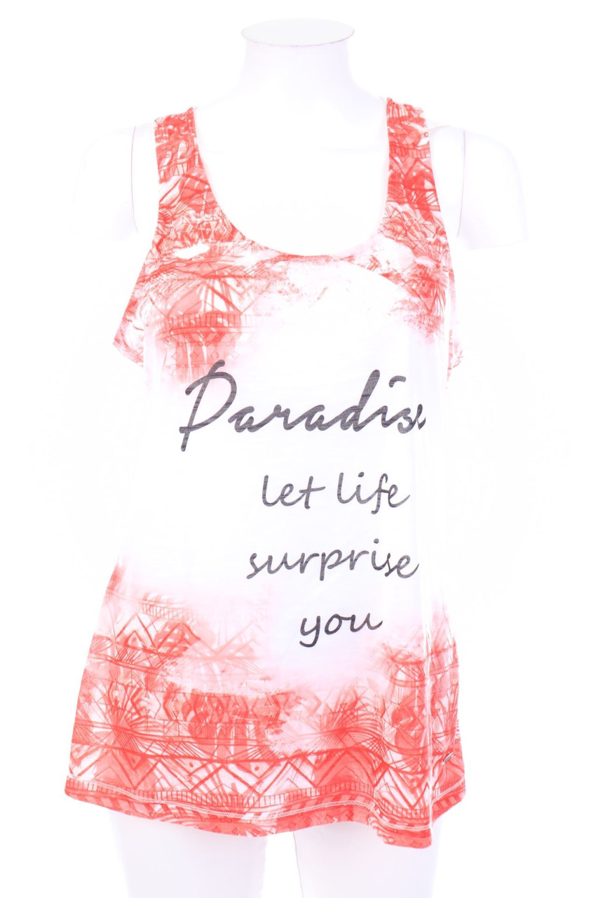 teisumi - Tanktop mit Statement-Print - D 42