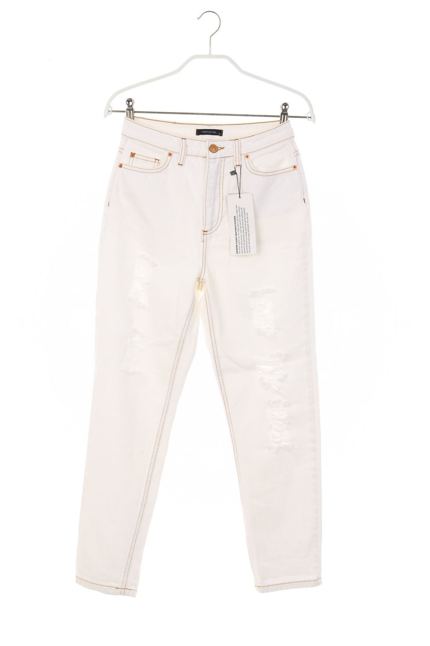 Trendyol - Destroyed-Slim Jeans - D 34