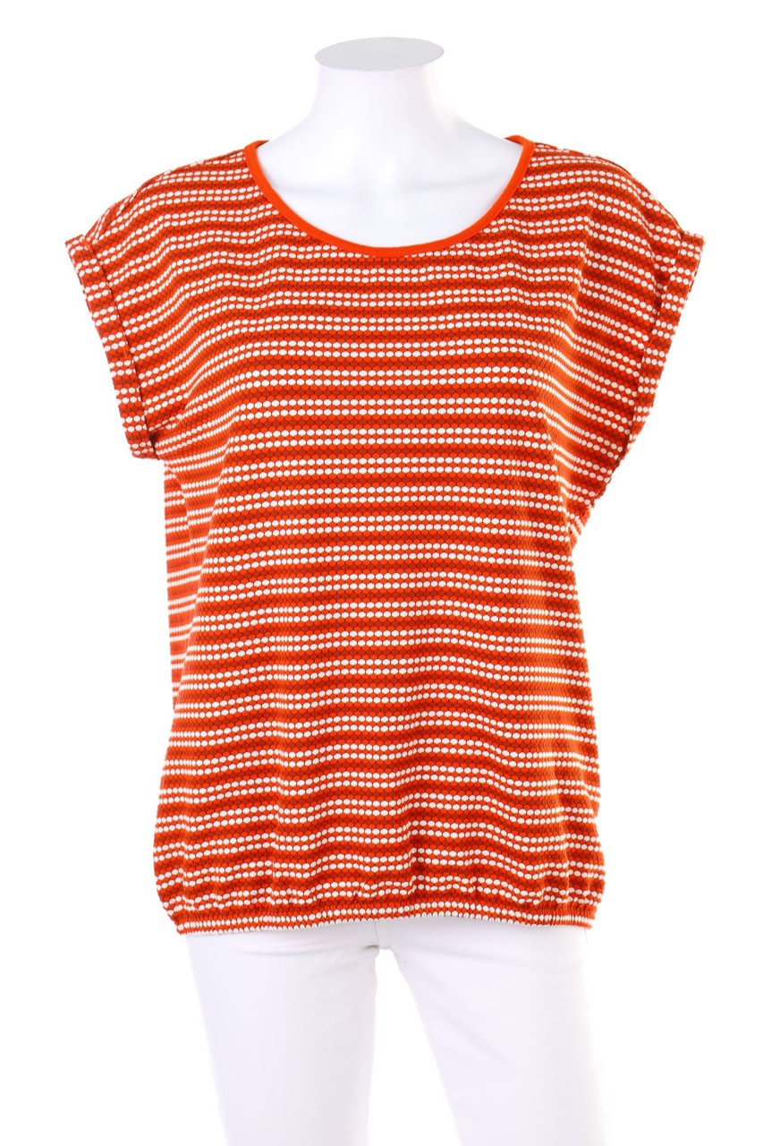 TOM TAILOR - Kurzarm-Bluse mit Keyhole - S