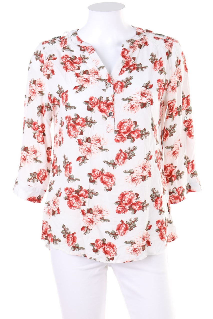 Chicorée - Bluse mit Krempel-Ärmeln - M