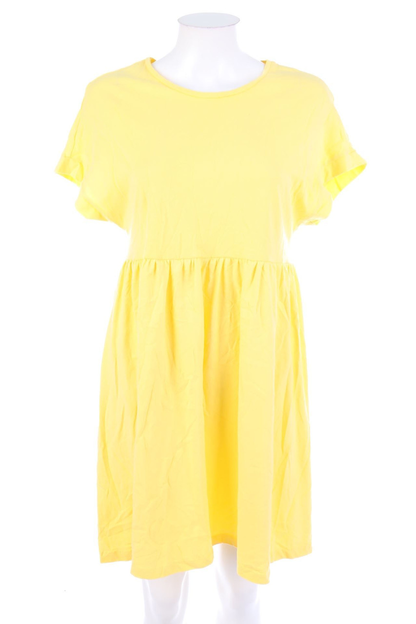 MANGO - Basic-Kleid aus Baumwolle mit überschnittener Schulter - S