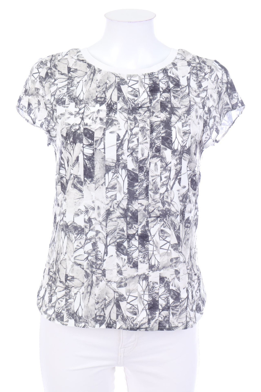 H&M - Print-Kurzarm-Shirt mit Reißverschluss - D 36