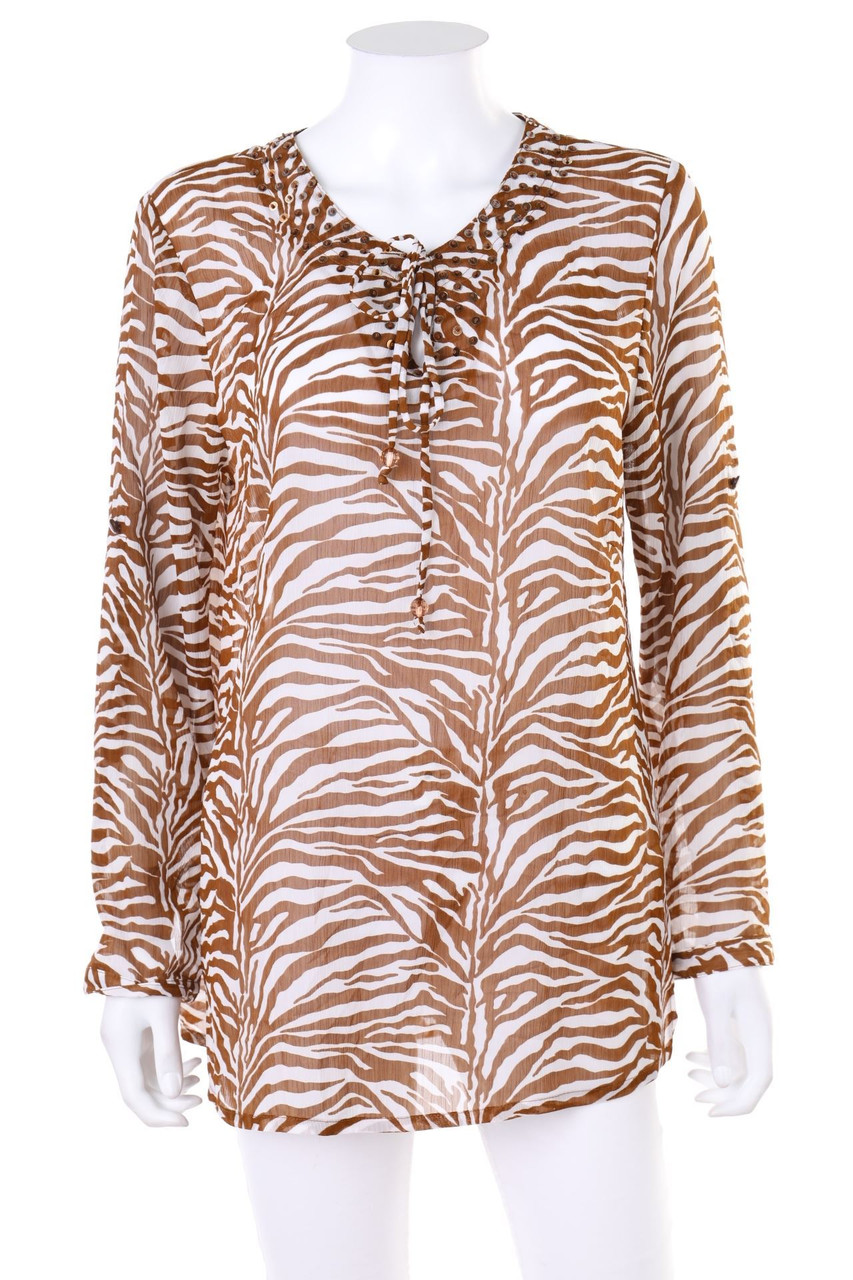 CPM the collection! - Pailletten-Bluse mit Animal-Print - M
