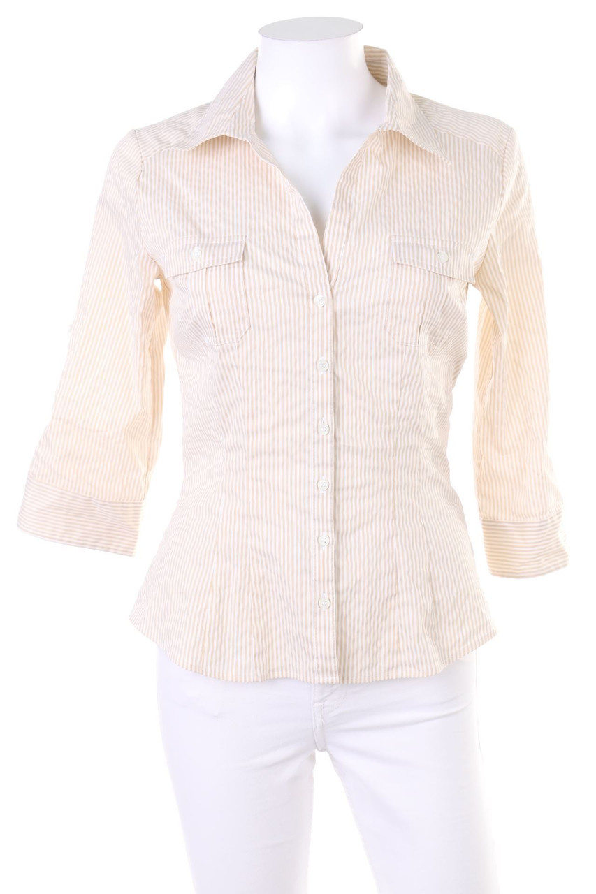 H&M - Streifen-Hemd-Bluse mit aufgesetzten Taschen - D 38