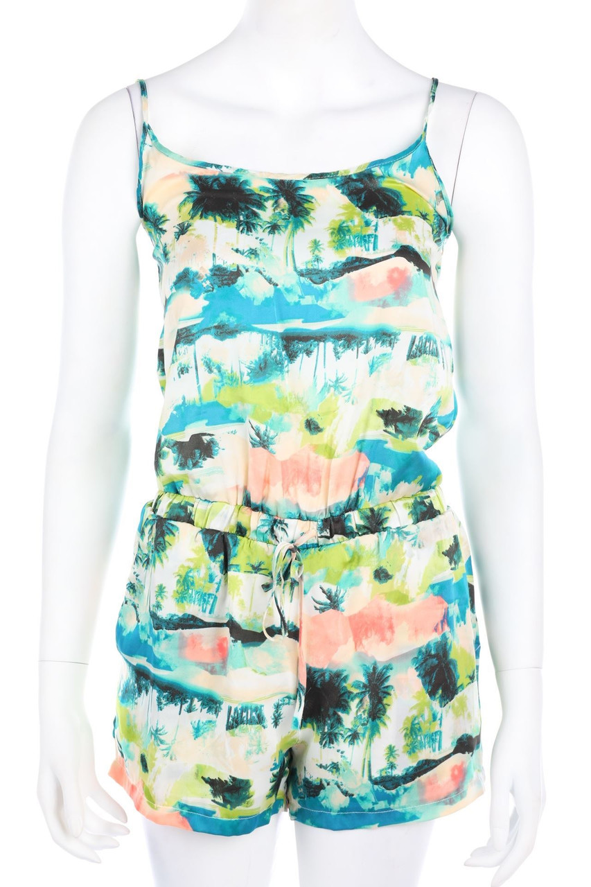 LILY WHITE - Playsuit mit Tropical Print - S