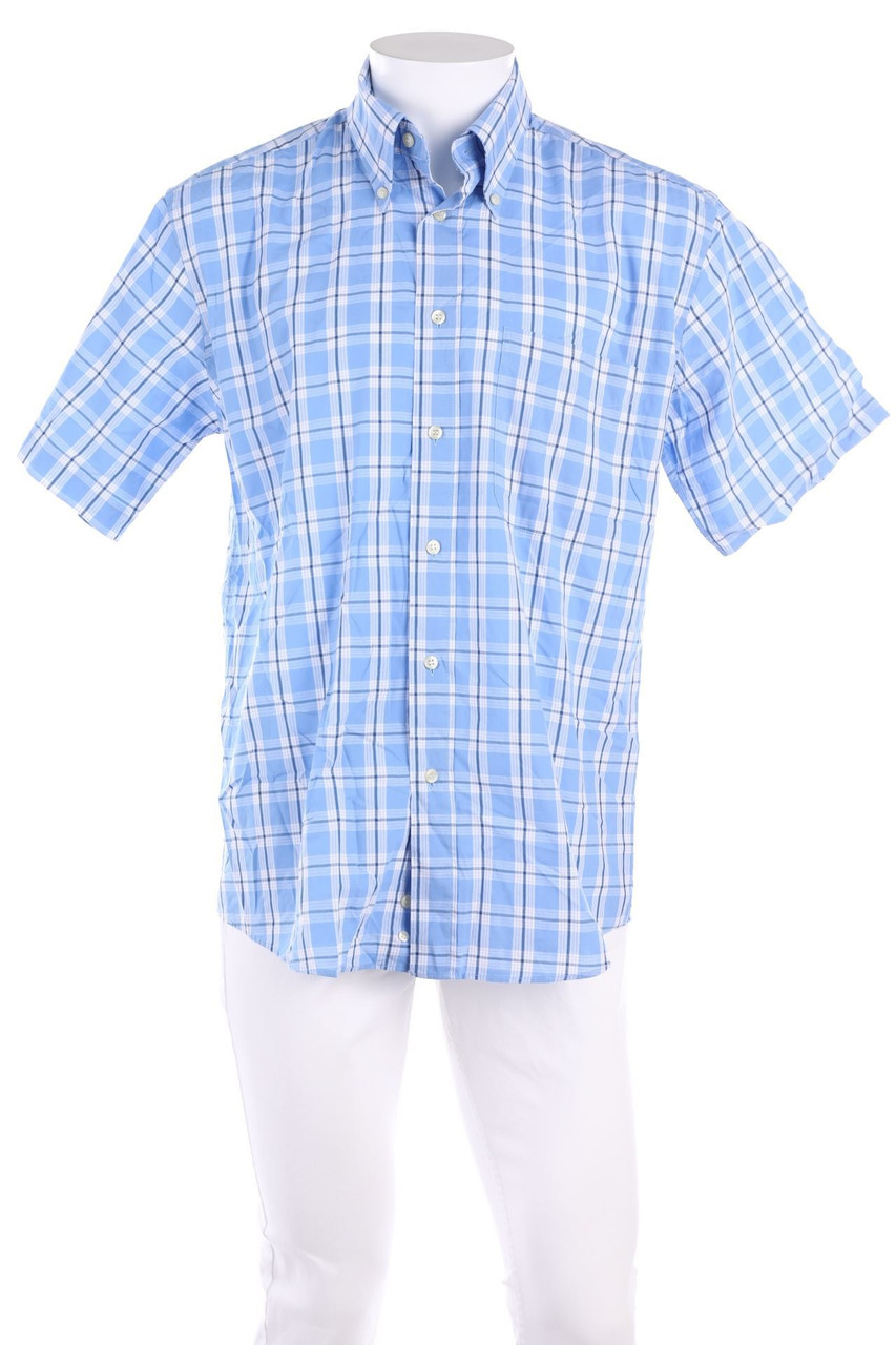 SERGIO - Tartan-Kurzarm-Hemd mit aufgesetzten Taschen - M