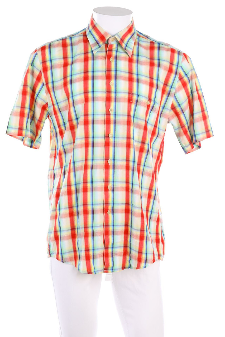 HAUPT - Kurzarm-Hemd mit Karo-Muster - 39