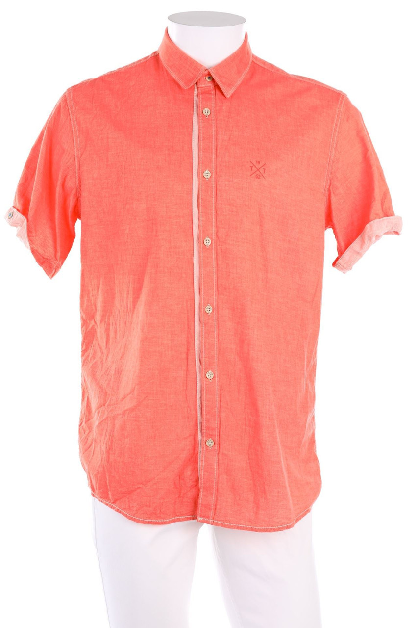 TOM TAILOR - Kurzarm-Hemd mit Logo-Print - L