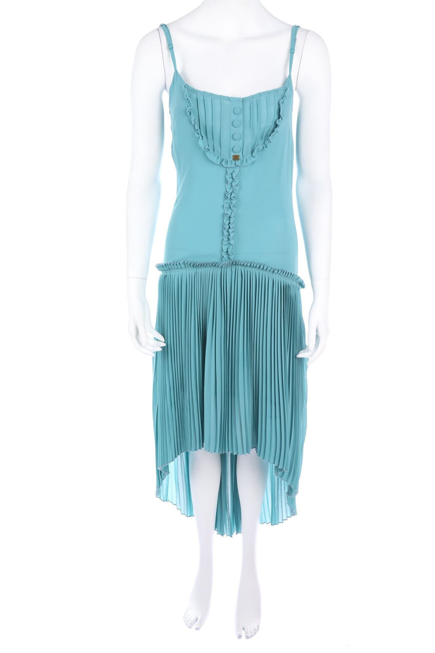 Made for Loving - Plissee-Vokuhila-Maxi-Kleid mit Rüschen - S