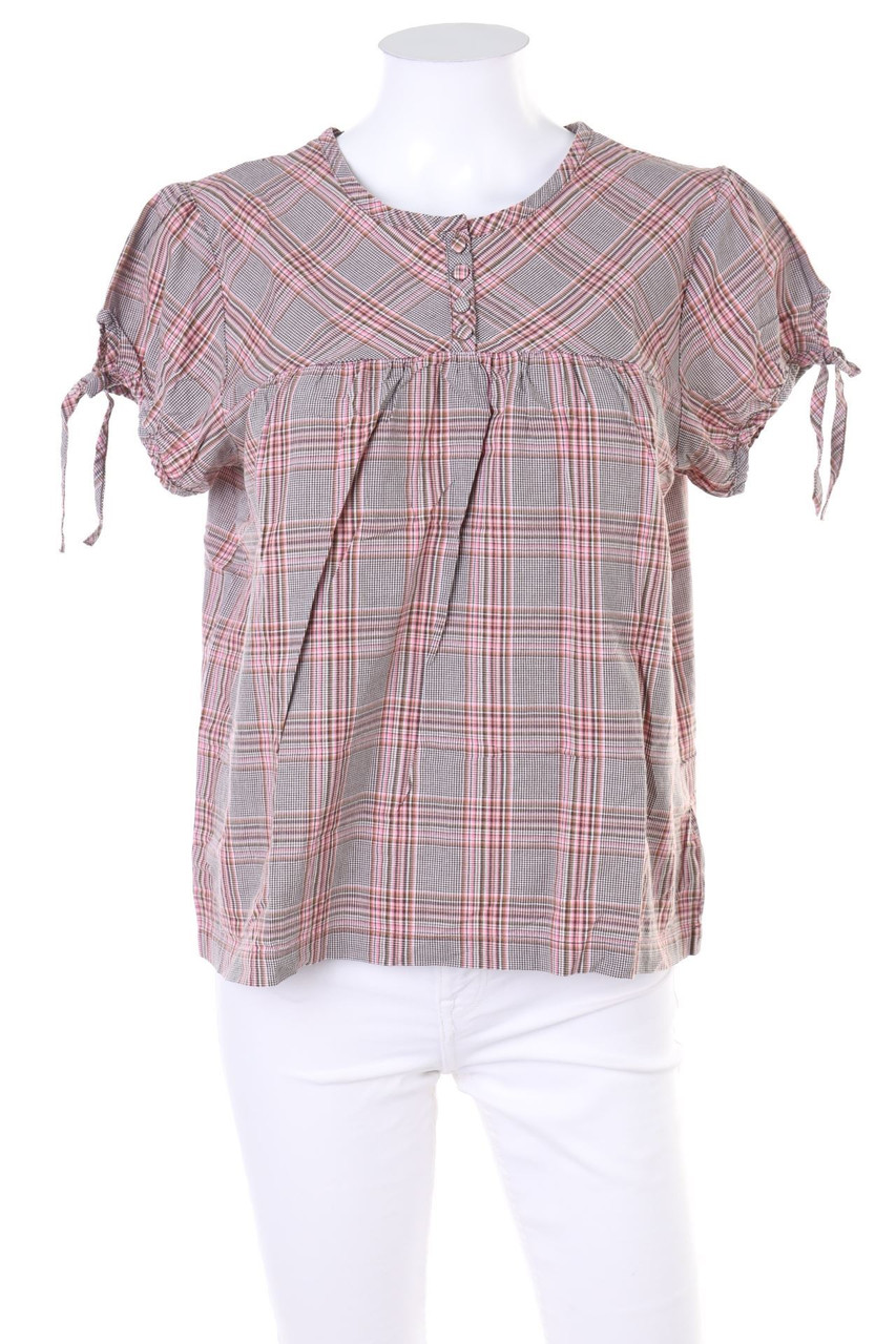 Lingerie C&A - Kurzarm-Bluse mit Karo-Muster - S