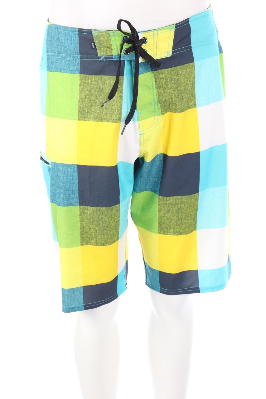 Rusty - Schwimm-Shorts mit Karo-Muster - W33