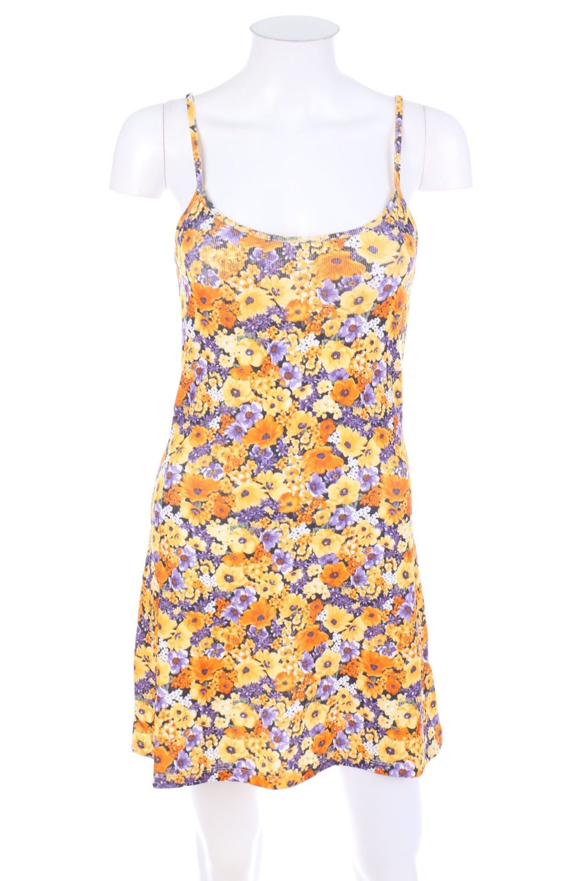 H&M DIVIDED - Träger-Minikleid mit Blumen-Print - XS