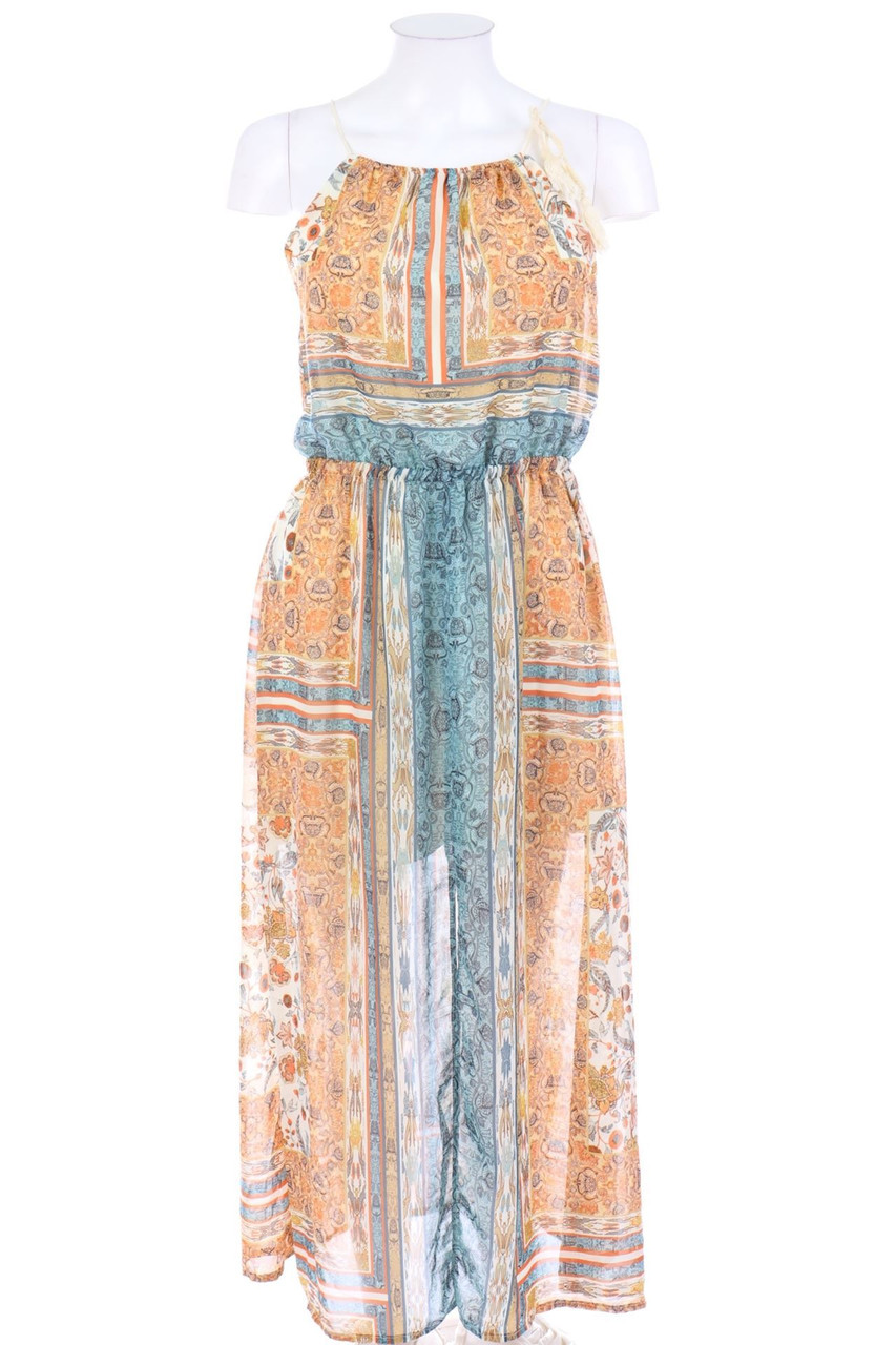 ZARA - Midikleid mit Print - XS