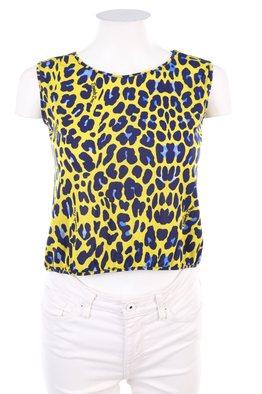 Ohne Label - Top mit Leo-Print - S