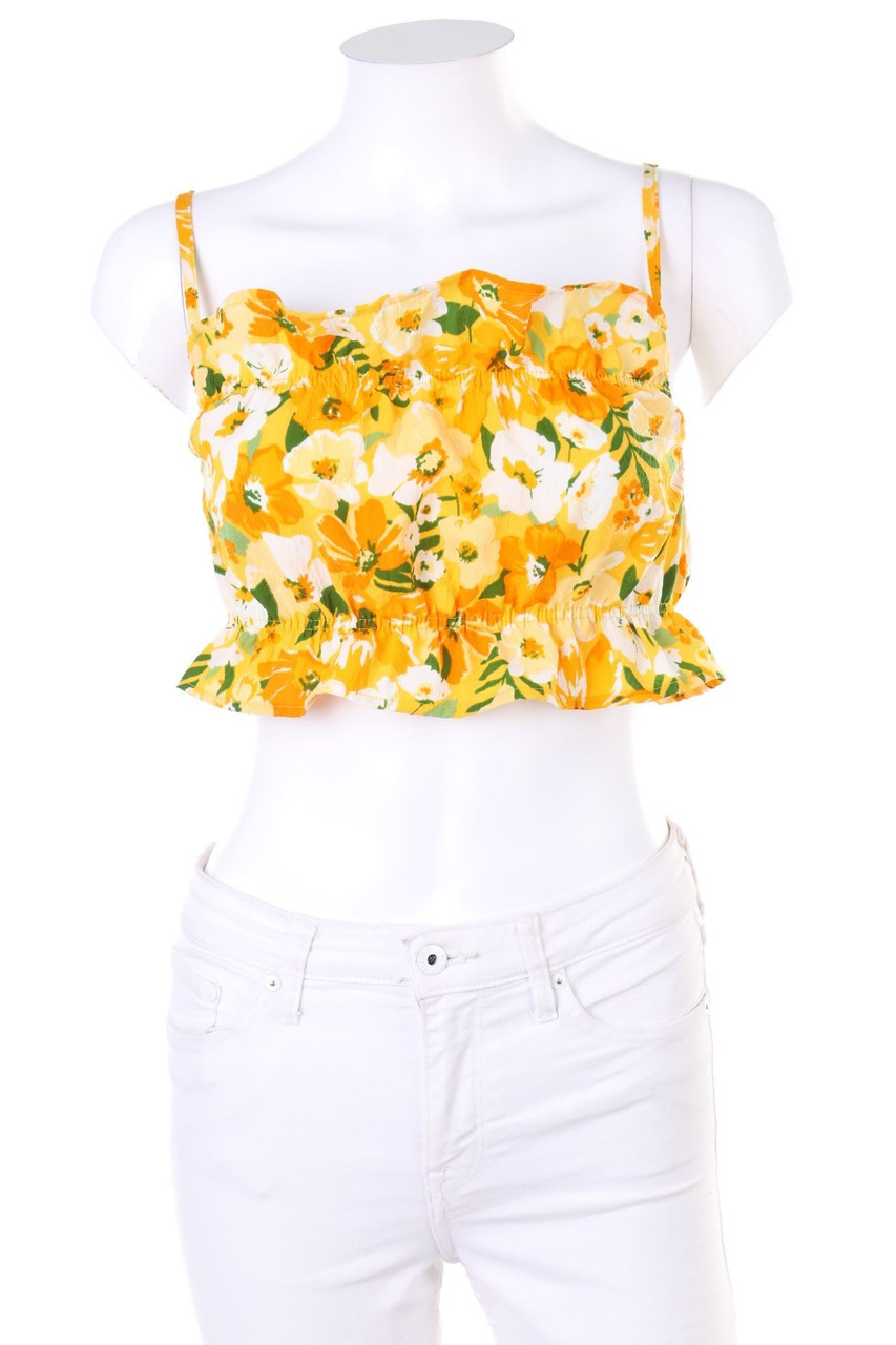 H&M DIVIDED - Crop-Top mit Blumen-Print - D 34
