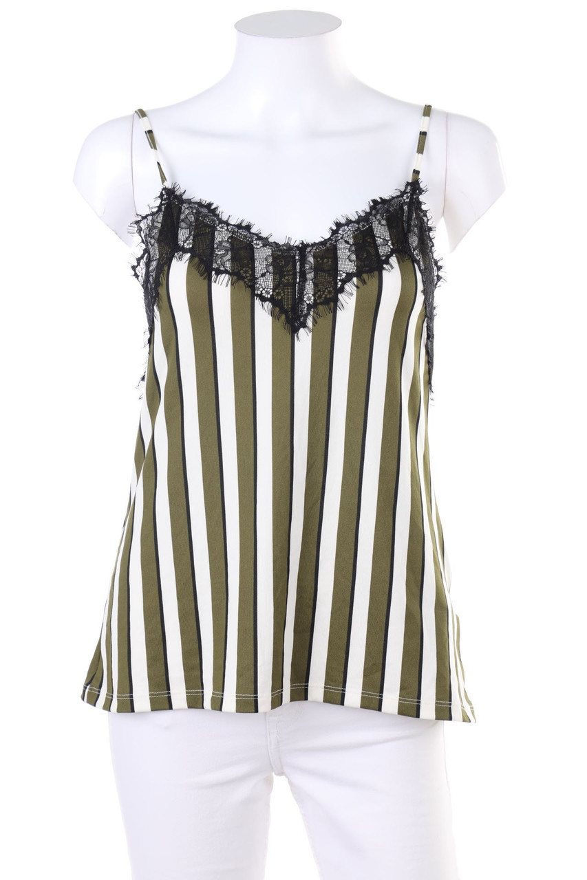 AMISU - Blusentop mit Spitze - XS