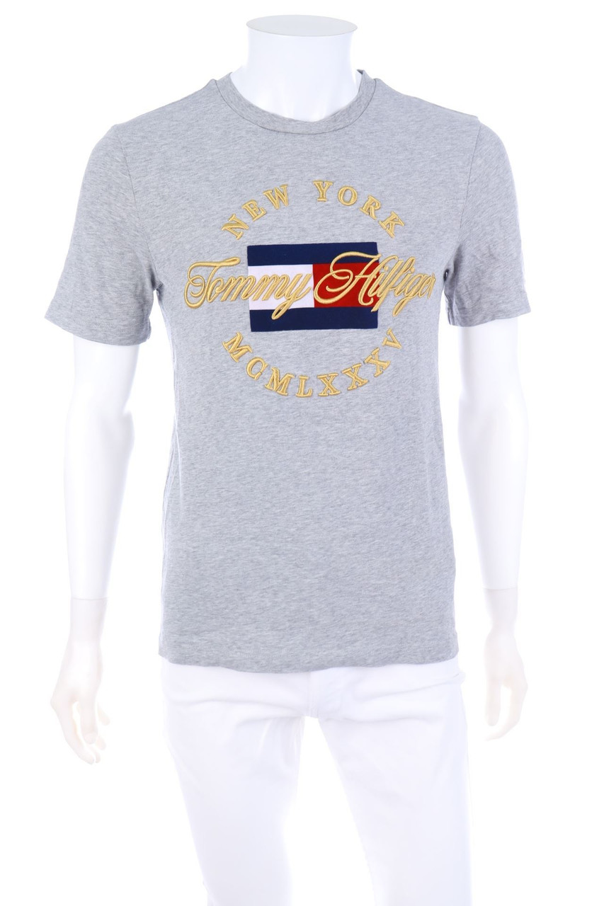 TOMMY HILFIGER - T-Shirt mit Logo-Stickerei - S