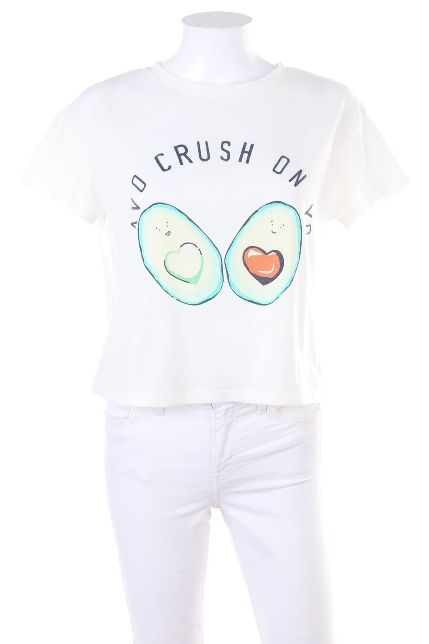 Ohne Label - Kurzarm-Shirt mit Print - L