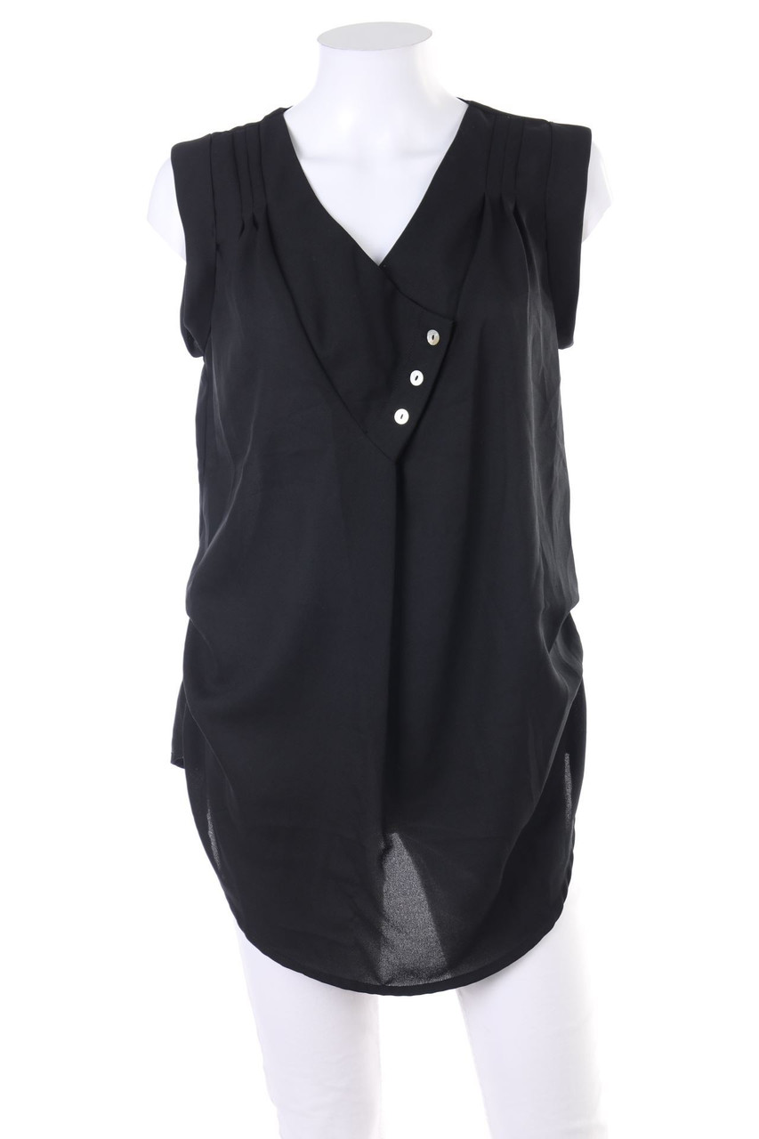 QS by s.Oliver - Vokuhila-Blusentop mit Falten - D 36