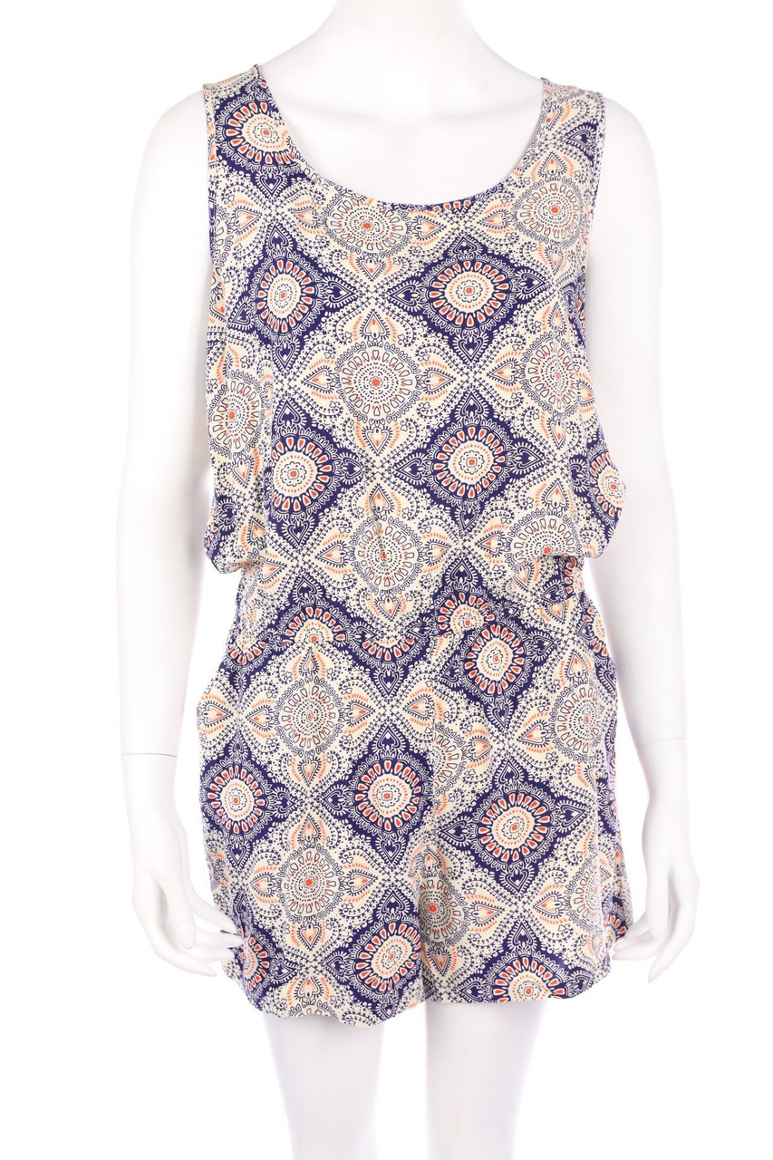 ONLY - Print-Playsuit mit Knöpfen - D 42