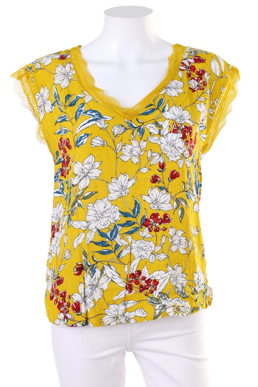 promod - Blusentop mit Blumen-Print - D 40