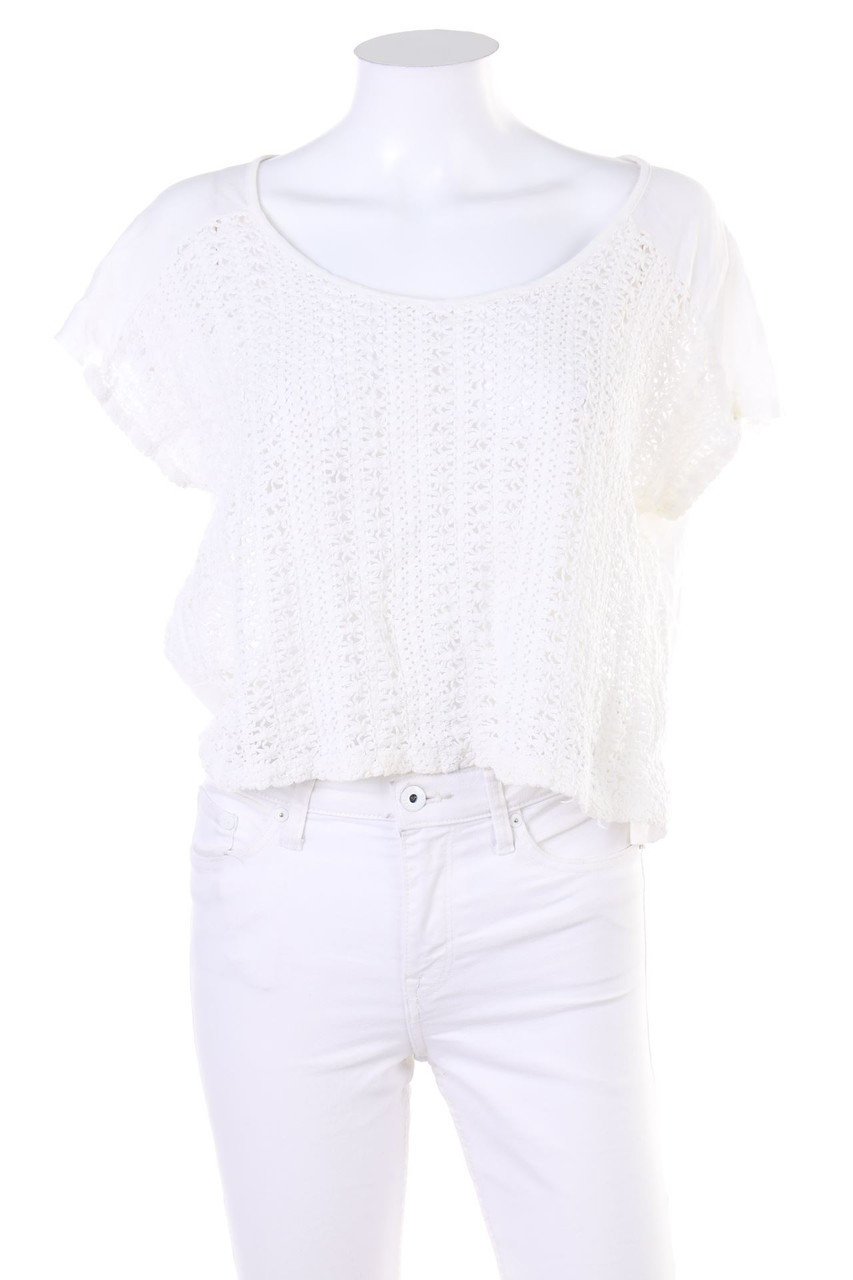 MANGO - Cropped-Kurzarm-Shirt - M