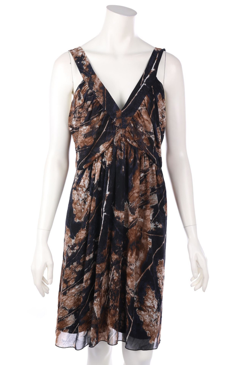 Piú & Piú - Chiffon-Kleid mit Raffungen - D 42