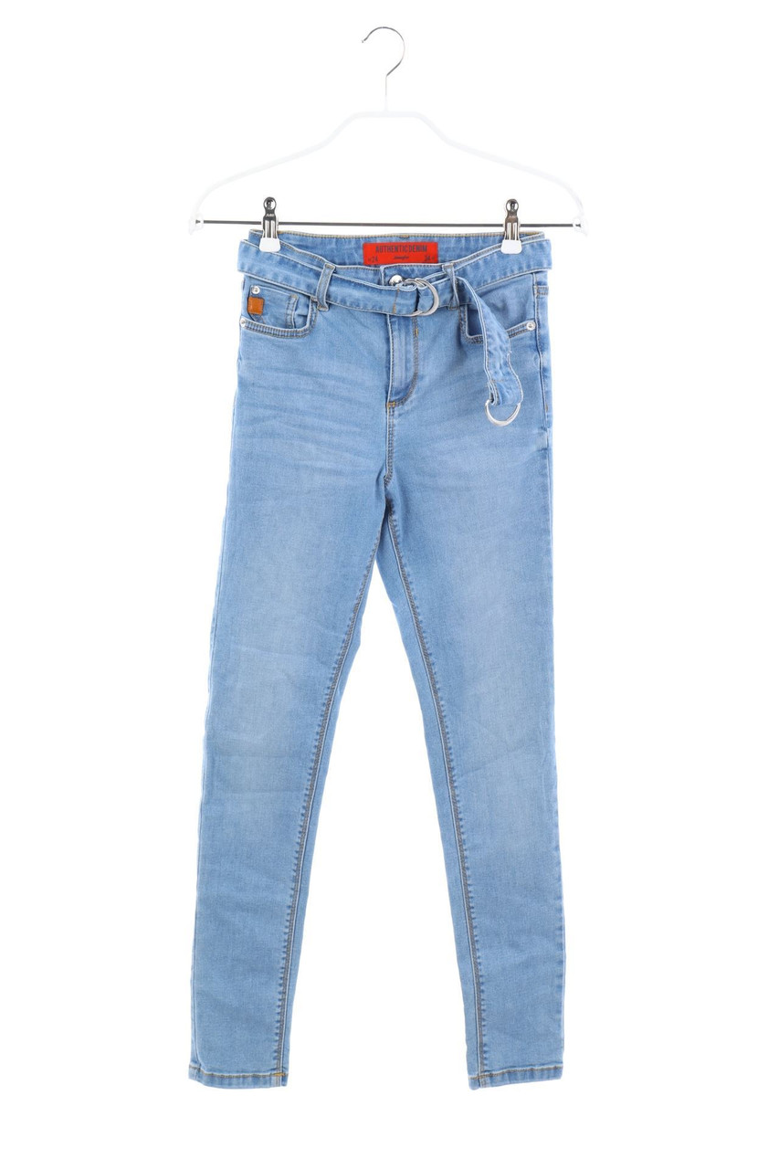 Jennyfer - Distressed Skinny-Jeans mit Gürtel - W24