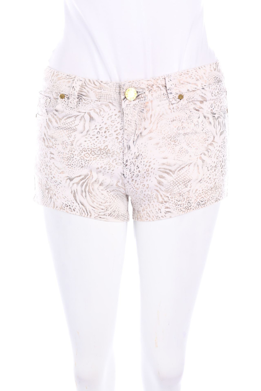 FRIME - Coated-Hotpants mit Animal-Print - M