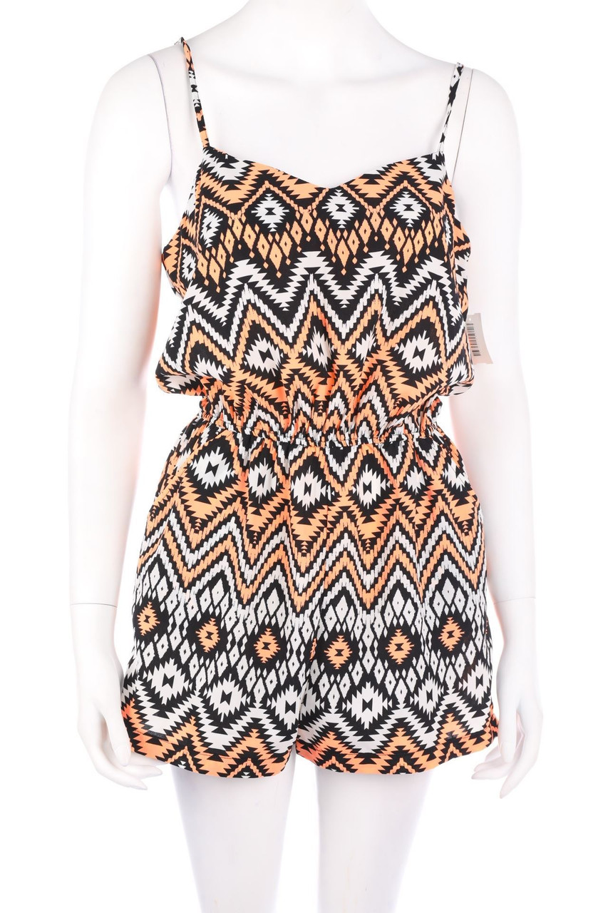Ohne Label - Playsuit mit Ethno-Print - XS