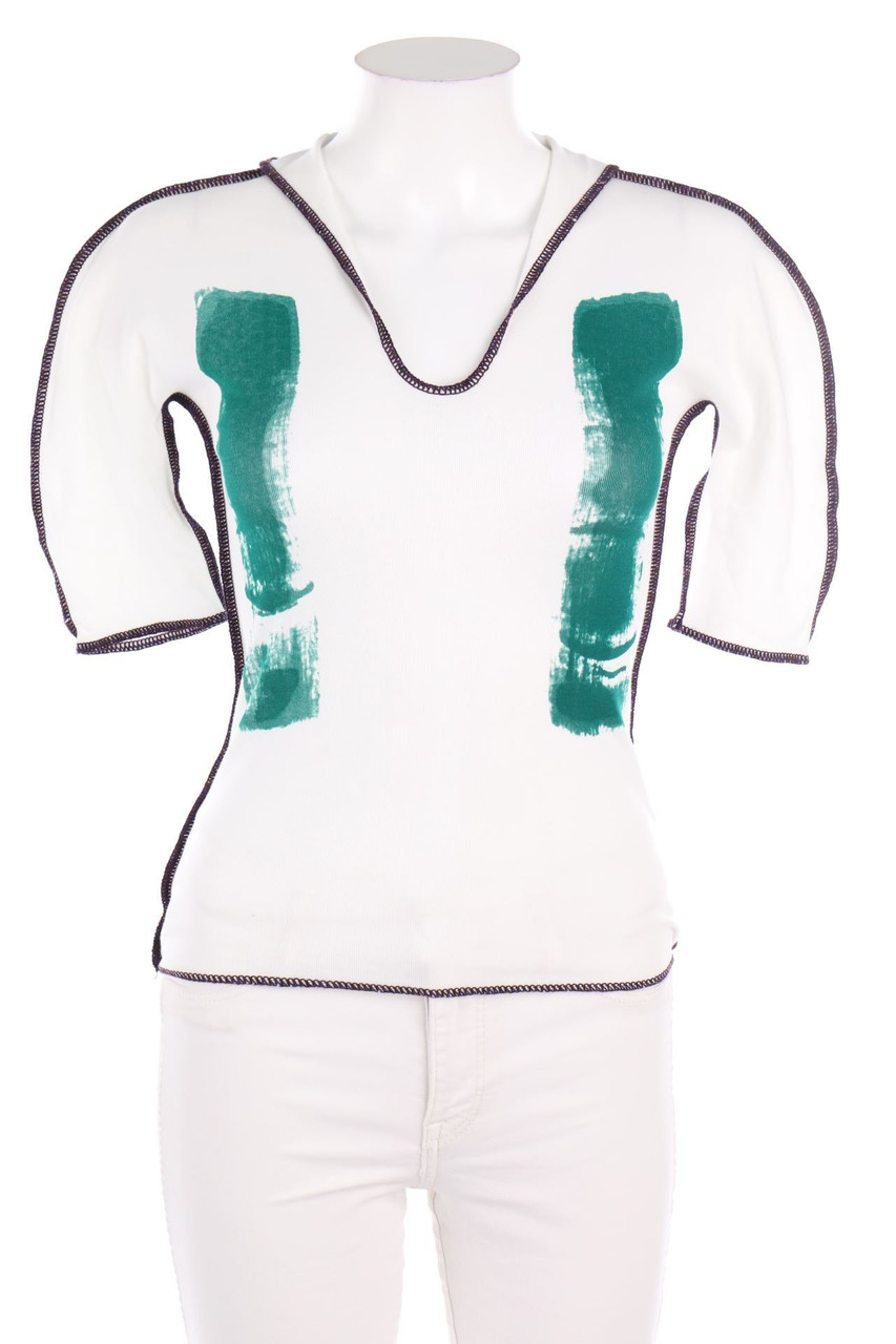 Marie Cabanac - Kurzarm-Shirt mit Print - S