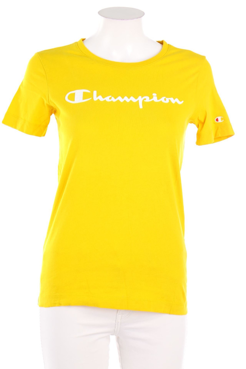 Champion - Kurzarm-Shirt mit Logo-Print - XS