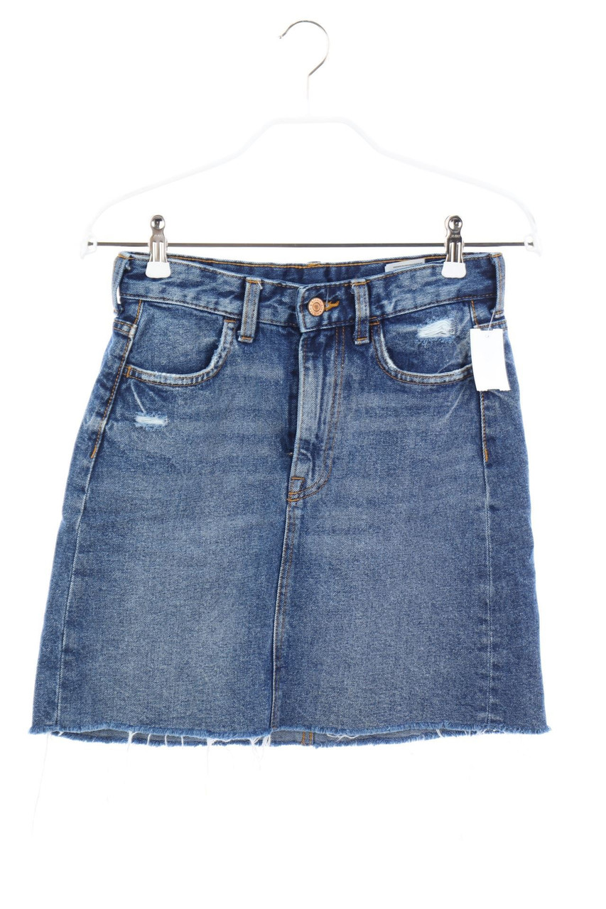 H&M &denim - Jeansrock im Used Look - D 32