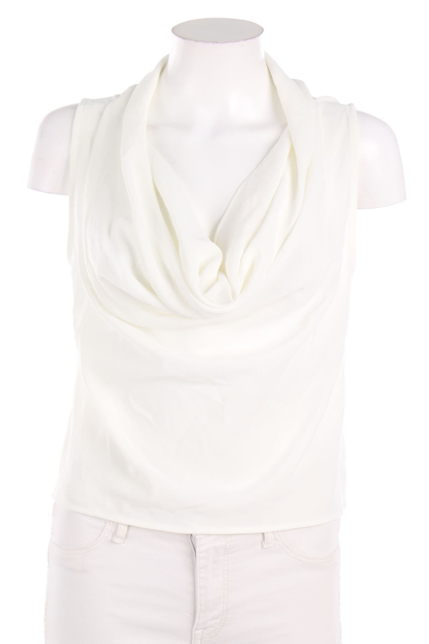 ZARA - Blusentop mit Wasserfall-Ausschnitt - XS