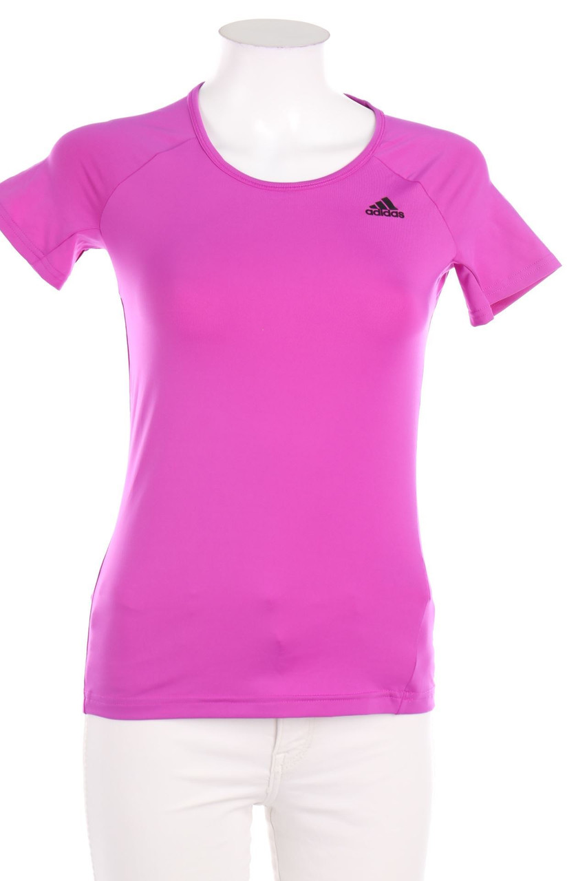 adidas - Sport T-Shirt mit Logo-Print - XS
