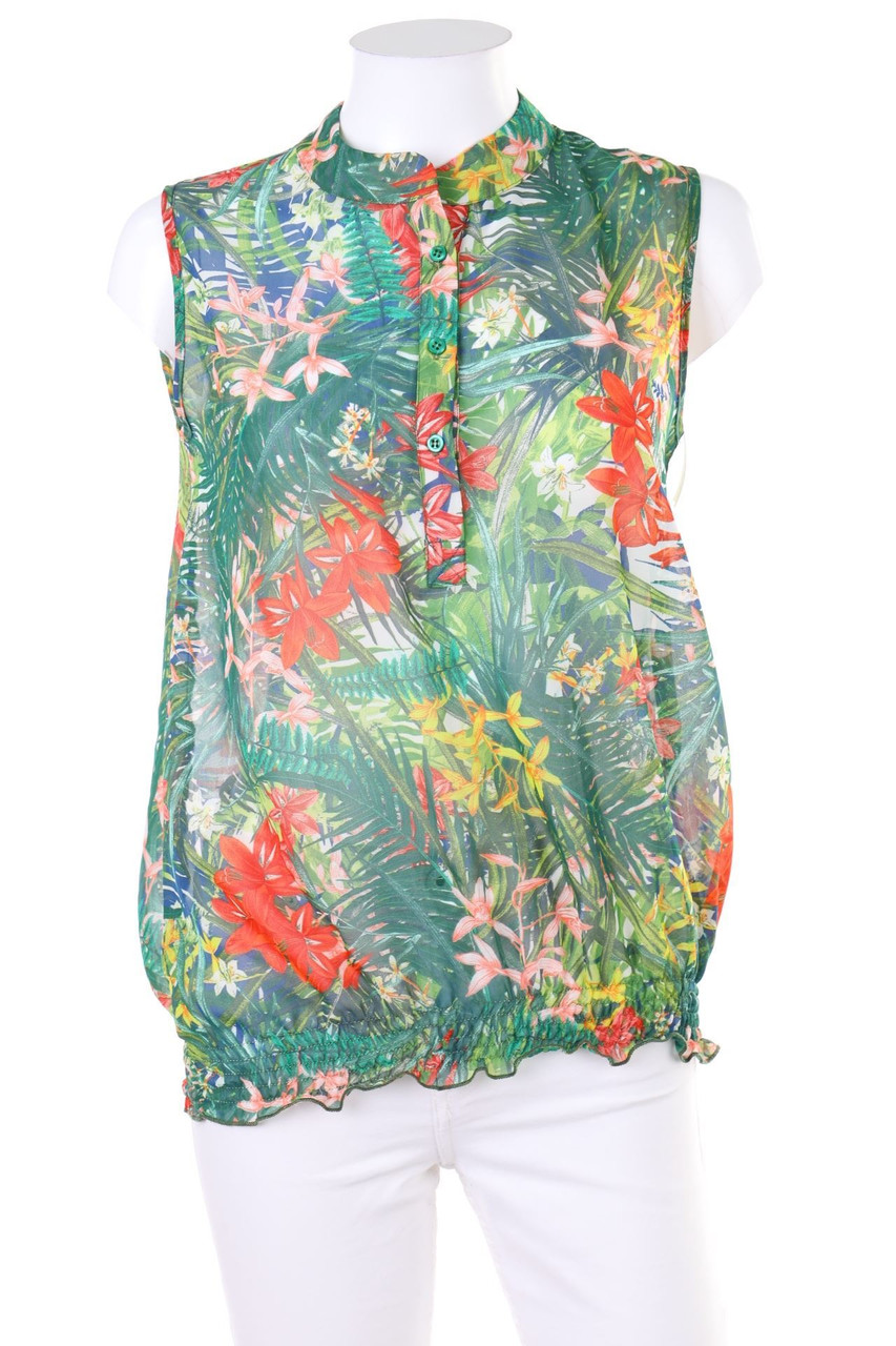 SIENNA - Blusentop mit Tropical Print - D 36