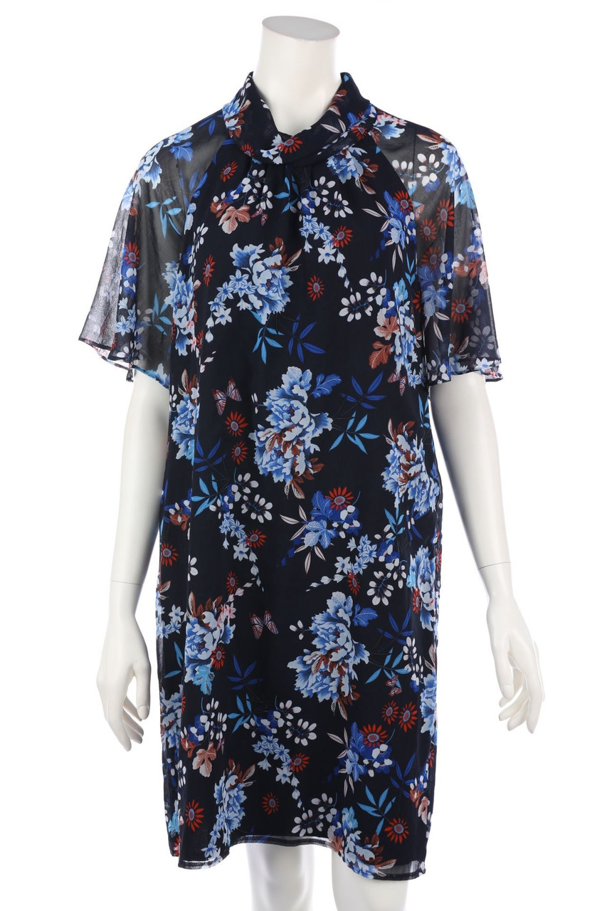 TAIFUN - Shift-Kleid mit Blumen-Print - L