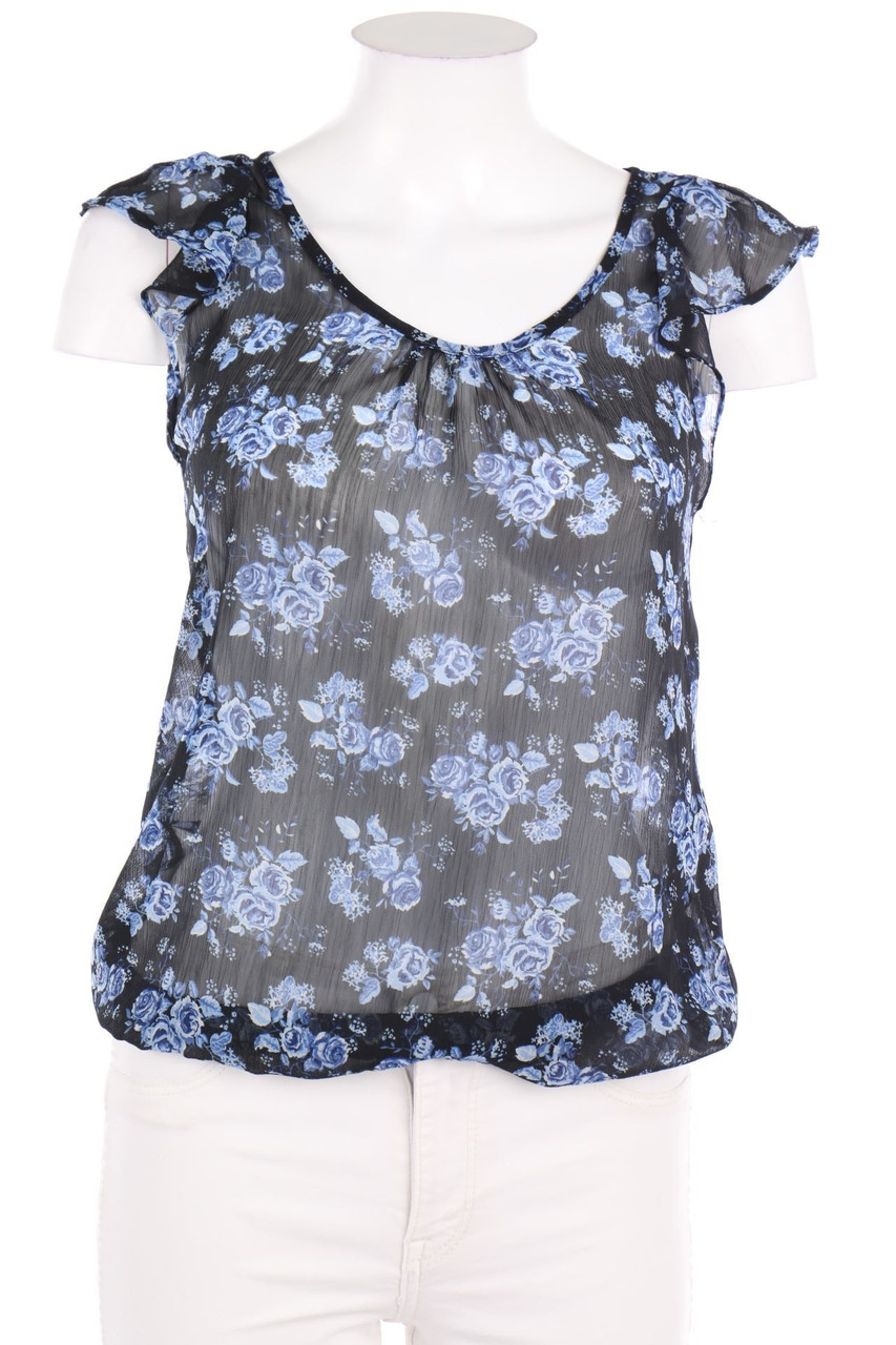 H&M DIVIDED - Kurzarm-Bluse mit floralem Muster - D 36