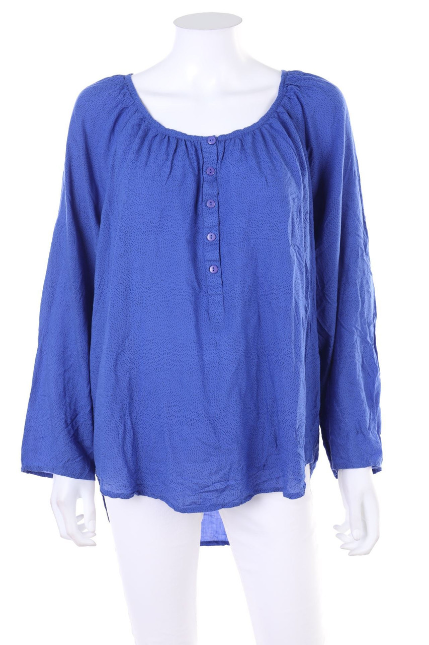 SAINT TROPEZ - Carmen-Bluse mit Pünktchen - L