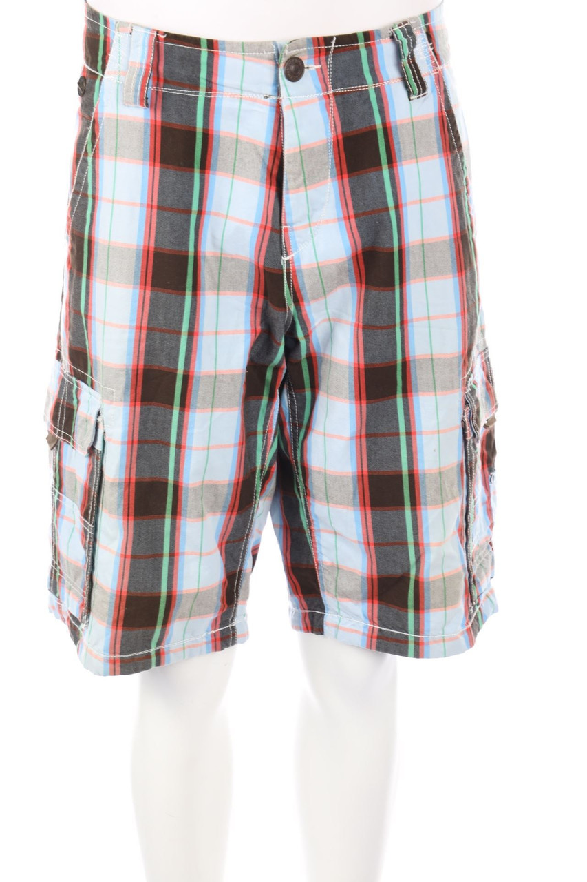 TOM TAILOR - Cargo-Shorts mit Karo-Muster - W32