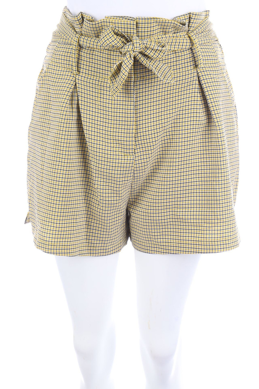 4th + RECKLESS - High Waist-Shorts mit Karo-Muster - D 36