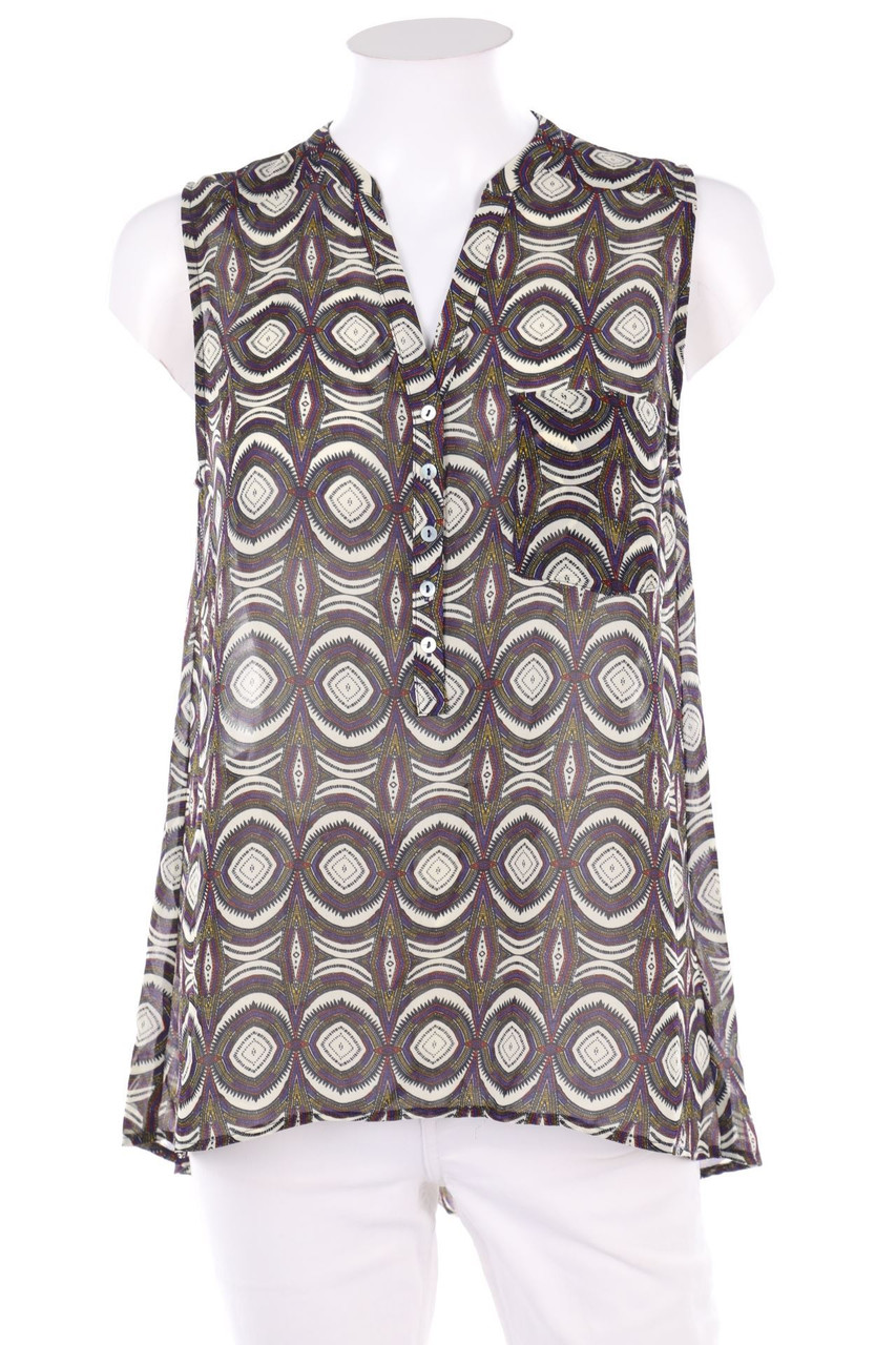 H&M - Chiffon-Blusentop mit Print - D 36