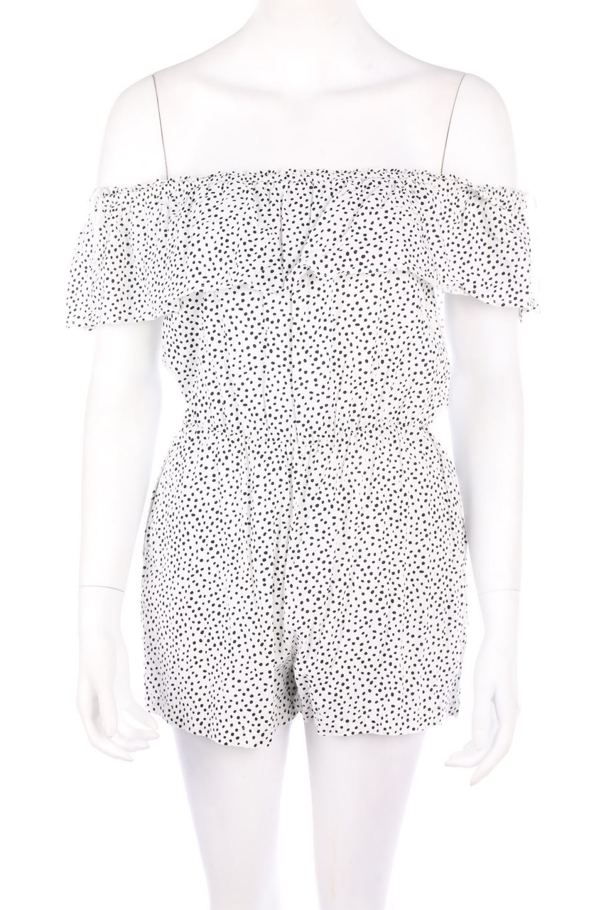 Pimkie - Carmen-Playsuit mit Punkten - M