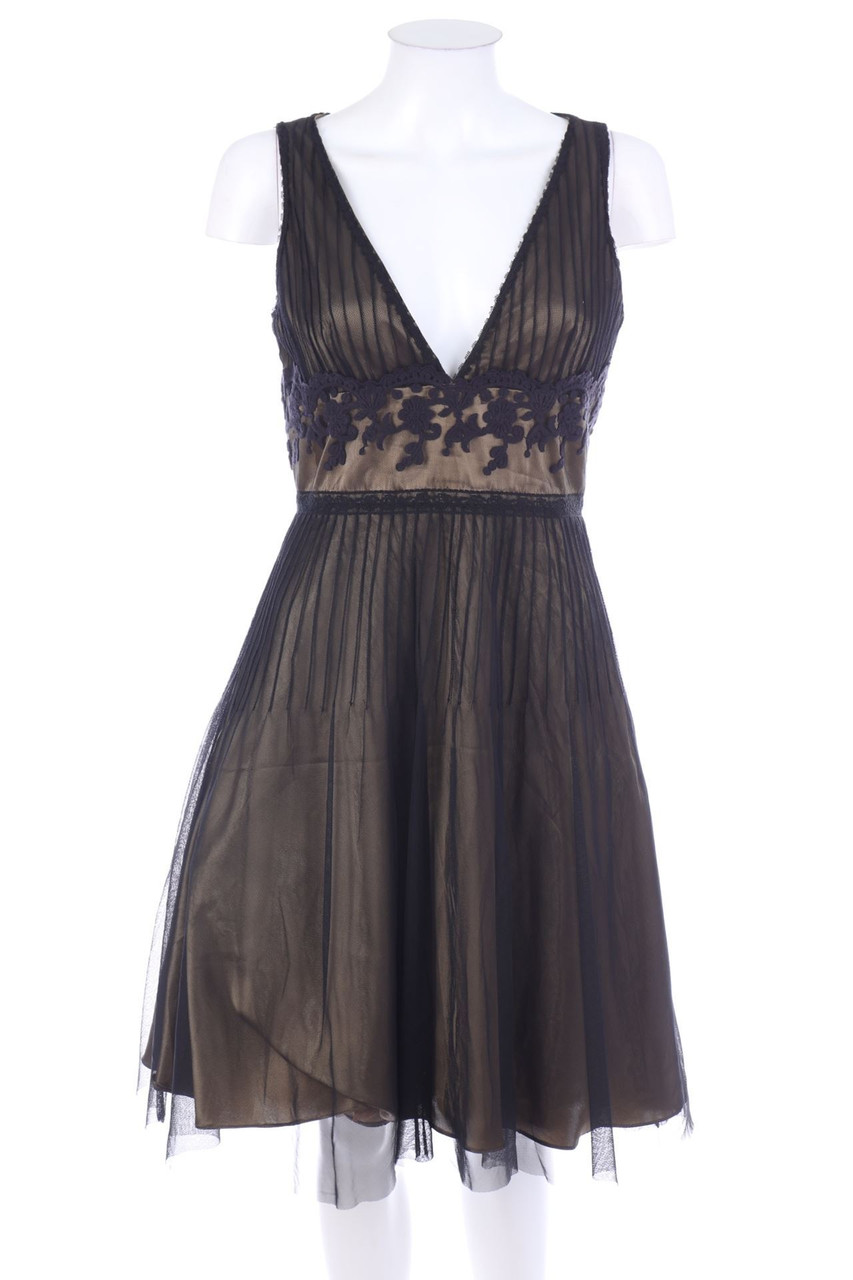 ANGIE - Abendkleid aus Mesh mit Spitze - D 38